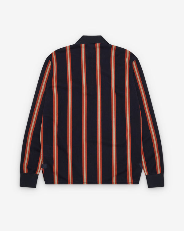 Junya Watanabe Man - Men's Striped Knit Polo - (Navy/Orange)
