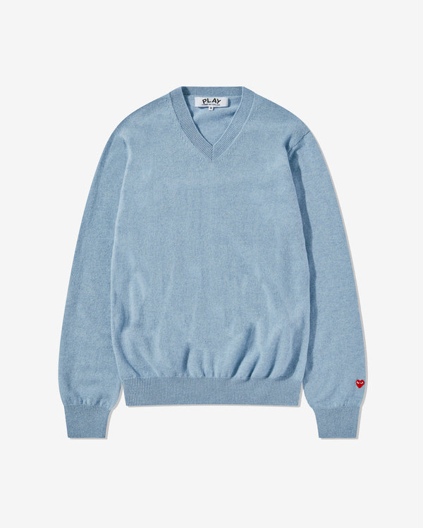 Play Comme des Garçons - V-Neck Sweater - (Blue)