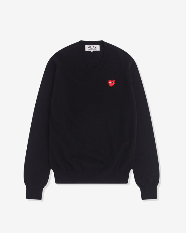 Play - Red Rhinestone Emblem Sweater - (Black)