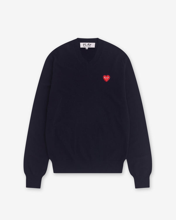Play - Red Rhinestone Emblem Sweater - (Navy)