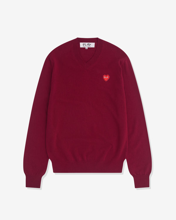 Play - Red Rhinestone Emblem Sweater - (Burgundy)