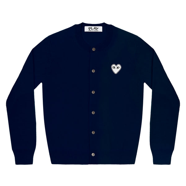 Play - White Heart Cardigan - (Navy)