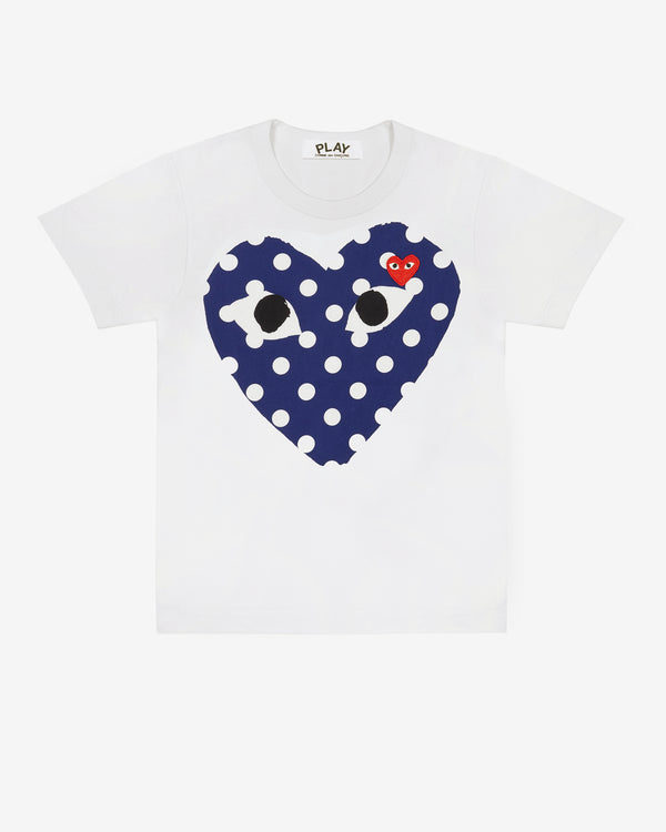 Play Comme des Garçons - Polka Dot Big Heart T-Shirt - (White)
