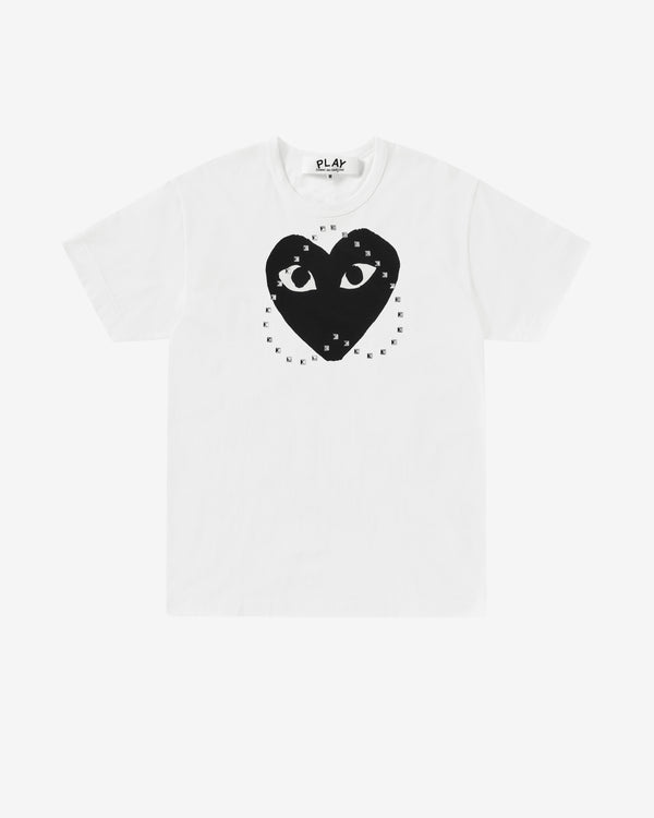 Play Comme des Garçons - Logo Stud T-Shirt - (White/Black)