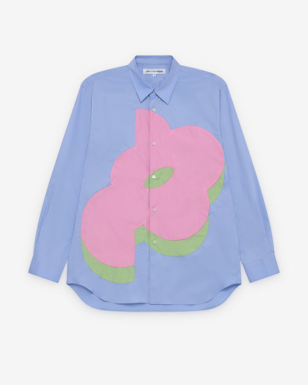 CDG Shirt - Men's Graphic Poplin Shirt - (Blue)