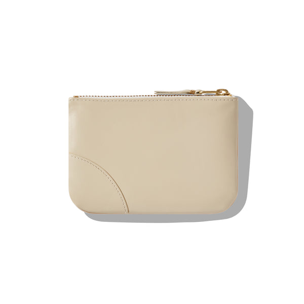CDG Wallet - Classic Leather Zip Pouch - (Off White SA8100)