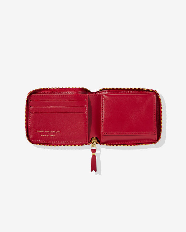 CDG Wallet - Classic Color Full Zip Around Wallet - (Red SA7100)