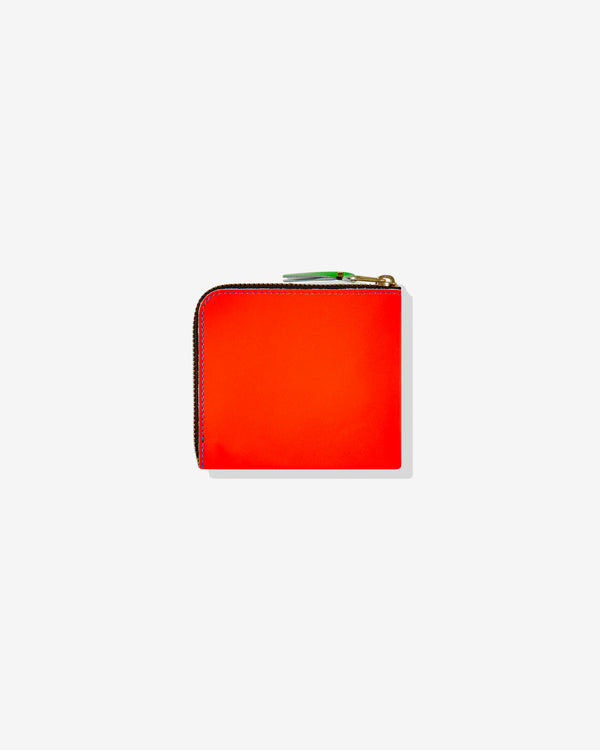 CDG Wallet - Super Fluo Zip Around Wallet - (Blue/Orange SA3100SF)