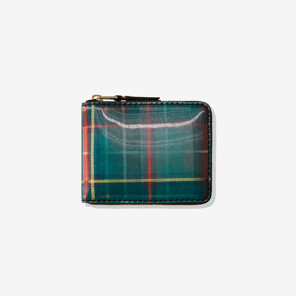 CDG Wallet - Lenticular Tartan Full Zip Around Wallet - (Red/Green SA7100LT)