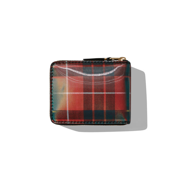 CDG Wallet - Lenticular Tartan Full Zip Around Wallet - (Red/Green SA7100LT)
