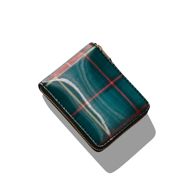 CDG Wallet - Lenticular Tartan Full Zip Around Wallet - (Red/Green SA7100LT)