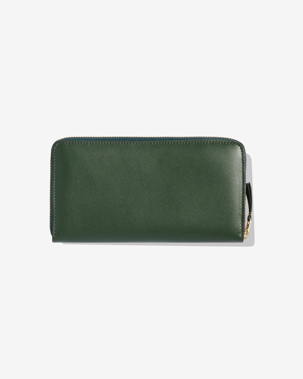 CDG Wallet - Classic Leather Zip Around Wallet - (Bottle Green SA0111)
