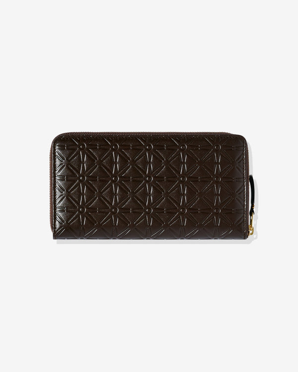 CDG Wallet - Embossed A Zip Around Wallet - (Brown SA010EA)