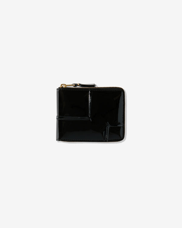 CDG Wallet - Reversed Hem Full Zip Around Wallet - (Black SA7100RH)