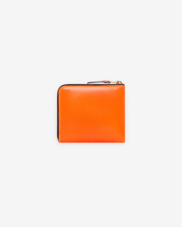 CDG Wallet - Super Fluo Zip Around Wallet - (SA3100SF Yellow/Orange)