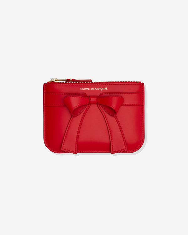 CDG Wallet - Big Bow Zip Pouch - (Red SA8100BB)