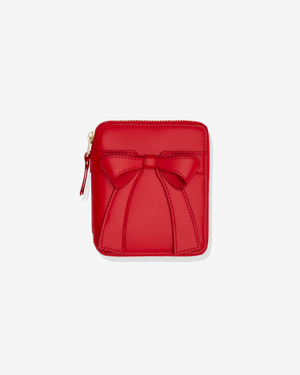 CDG Wallet - Big Bow Full Zip Around Wallet - (Red SA2100BB)