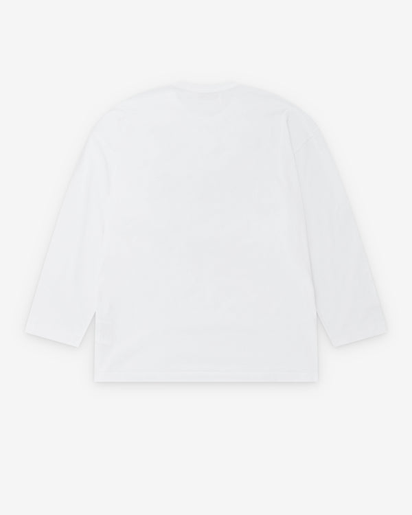 CDG - Men's Wavy Print Oversized L/S T-Shirt - (White)