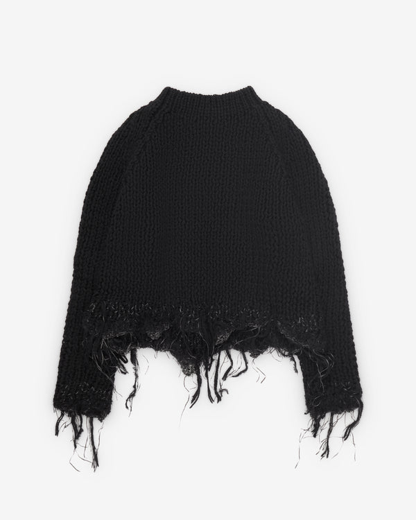 Junya Watanabe - Women's Frayed Heavy Knit Sweater - (Black)