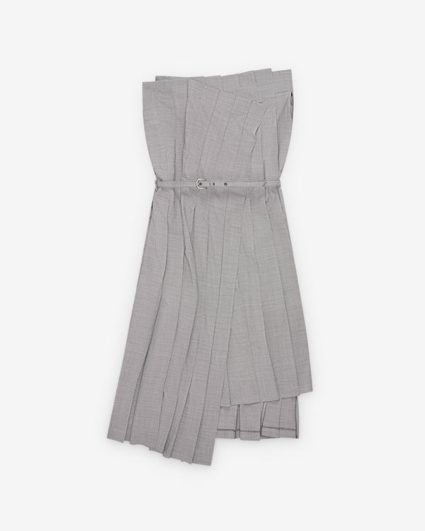 Junya Watanabe - Women's Belted Pleated Dress - (Black/White)