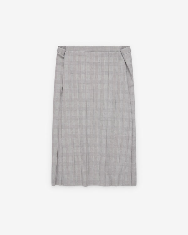 Junya Watanabe - Women's Pleated Glen Check Skirt - (Black/White)