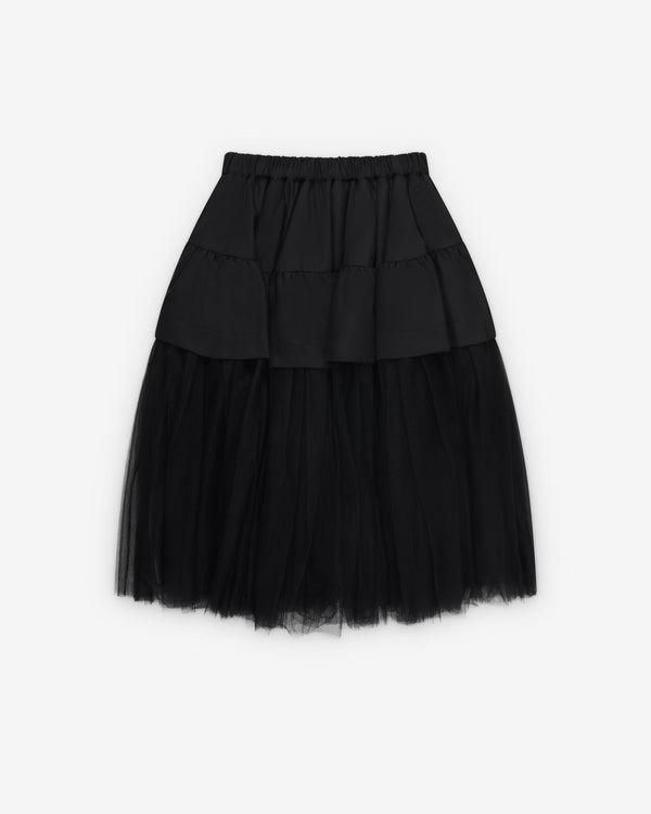Noir Kei Ninomiya - Women's Wool & Tulle Skirt - (Black)