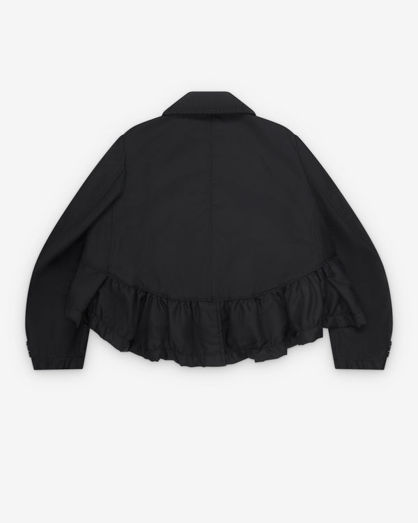 Tao - Women's Cropped Peter Pan Collar Jacket - (Black)