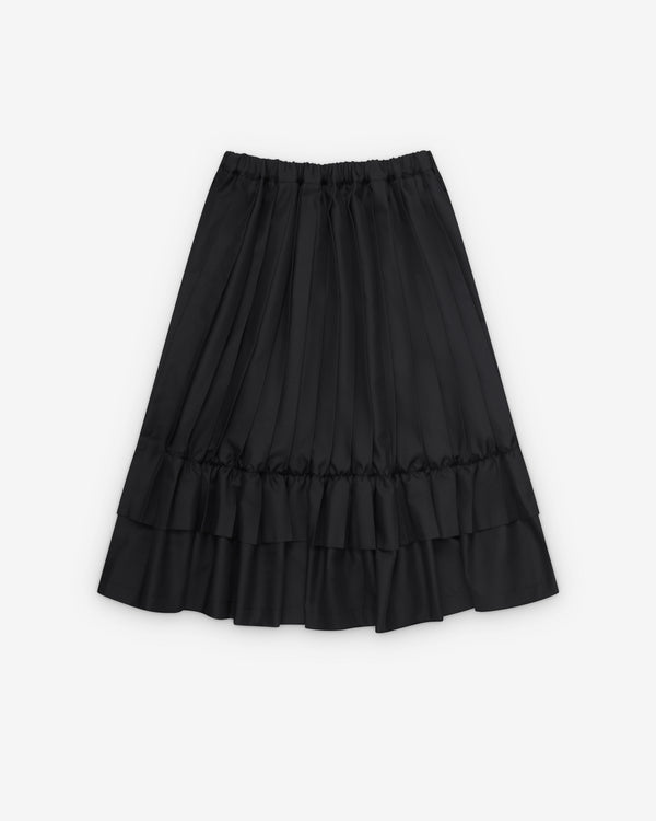 Tao - Women's Layered Pleated Skirt - (Black)