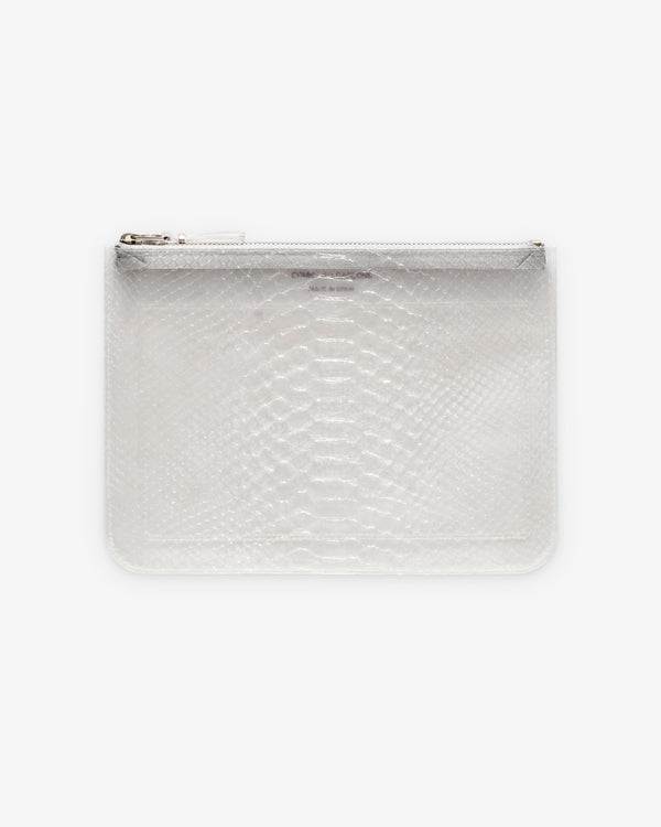 CDG Wallet - Transparent Snake Zip Pouch - (SA5100ST Clear)