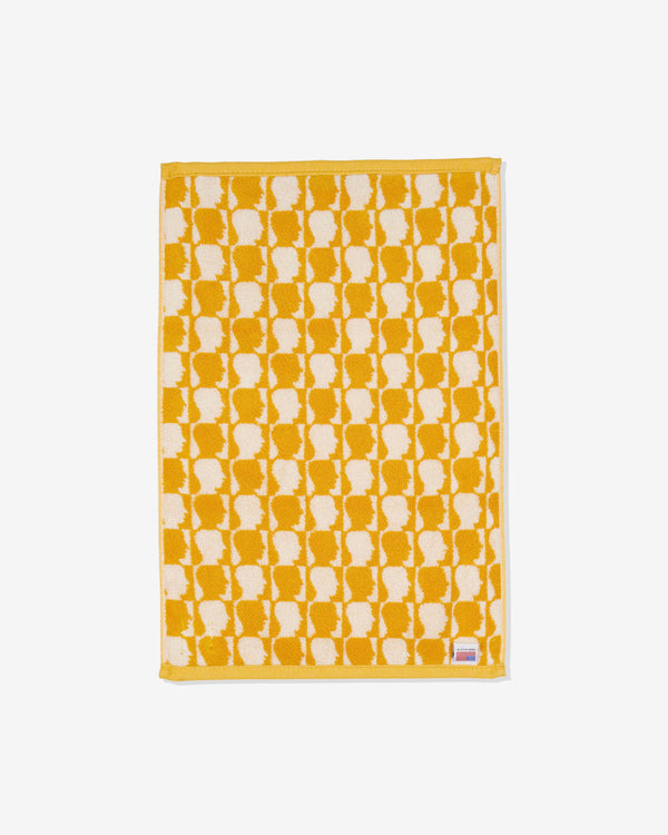 Brain Dead - Checkered Logohead Hand Towel - (Yellow)