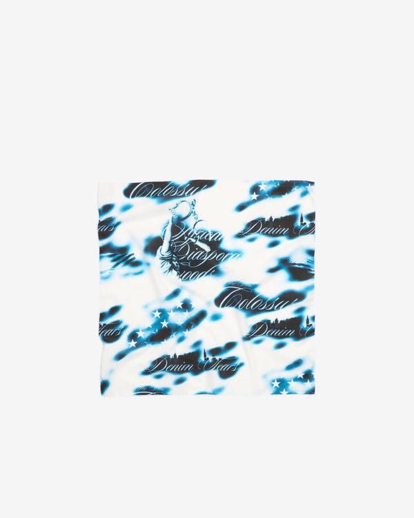 Denim Tears - Men's Cloud Camo Bandana - (Grey/Blue)