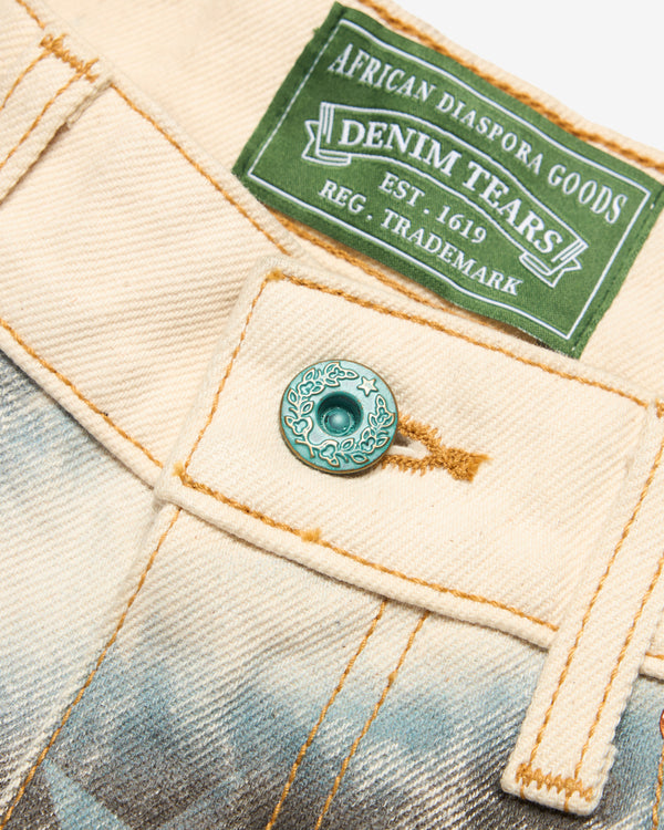 Denim Tears - Men's Cloud Camo Shorts - (Tan/Blue)