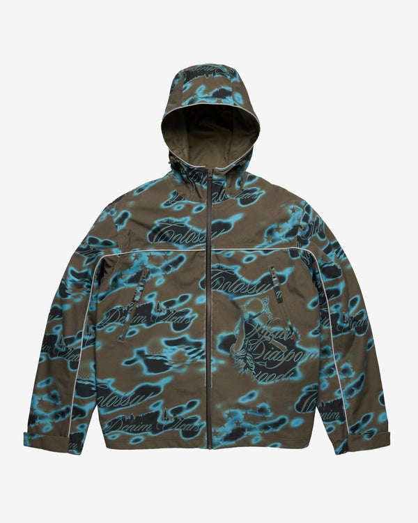 Denim Tears - Men's Cloud Camo Taped Seam Shell Jacket - (Green)