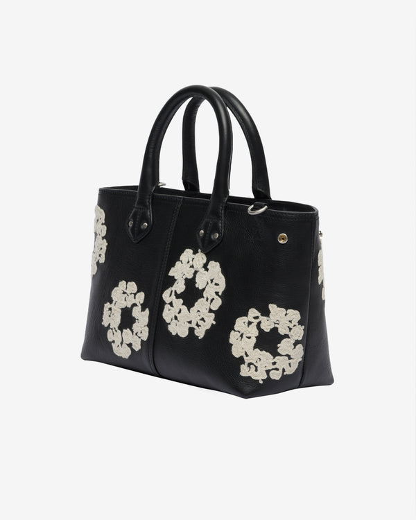 Denim Tears - Men's Small Cotton Wreath Leather Bag - (Black/White)