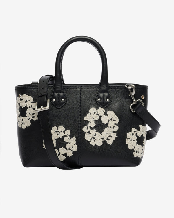 Denim Tears - Men's Small Cotton Wreath Leather Bag - (Black/White)