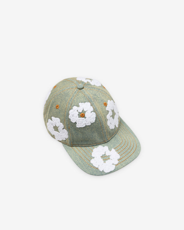 Denim Tears - Men's Cotton Wreath Raw Denim Cap - (Dirty Wash)