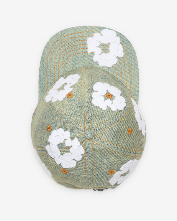 Denim Tears - Men's Cotton Wreath Raw Denim Cap - (Dirty Wash)