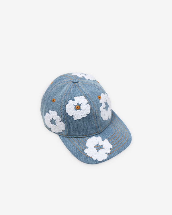 Denim Tears - Men's Cotton Wreath Raw Denim Cap - (Light Wash)