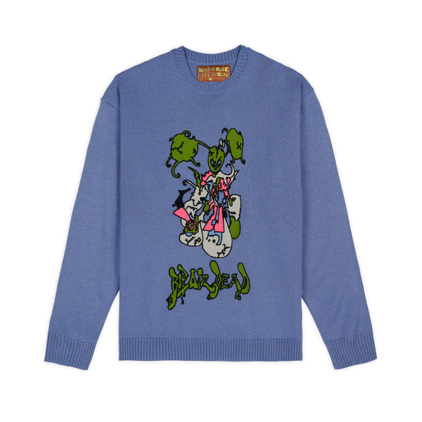 Brain Dead - Men's Cyber Bunny Sweater - (Blue)