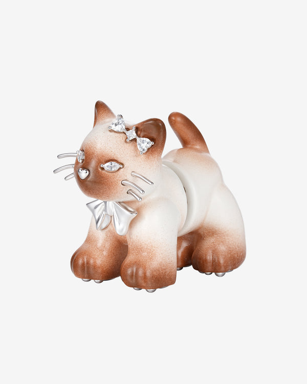 Yvmin - Women's Split Kitten Earring - (Brown)