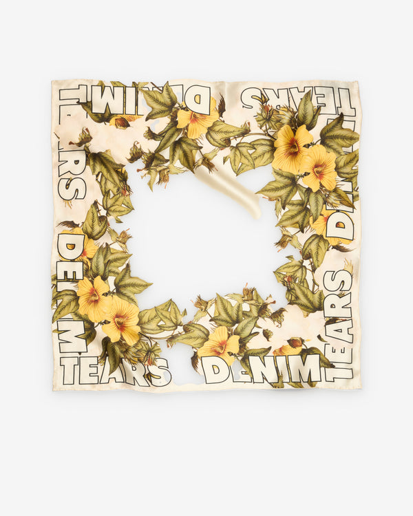 Denim Tears - Men's DT Floral Silk Bandana - (Cream)