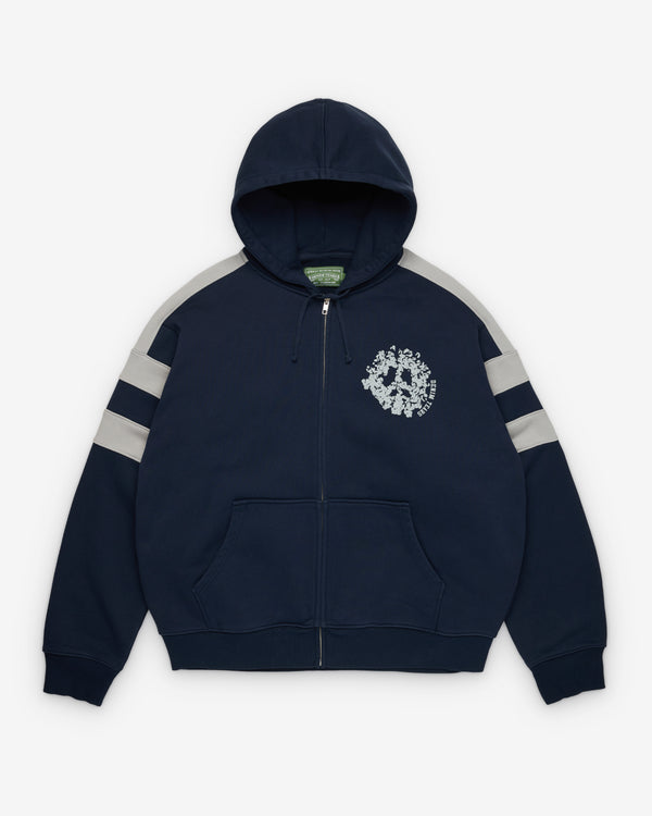 Denim Tears - Men's Denim U Paneled Zip Hoodie - (Navy)