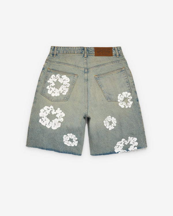 Denim Tears - Men's Cotton Wreath Denim Shorts - (Dirty Wash)