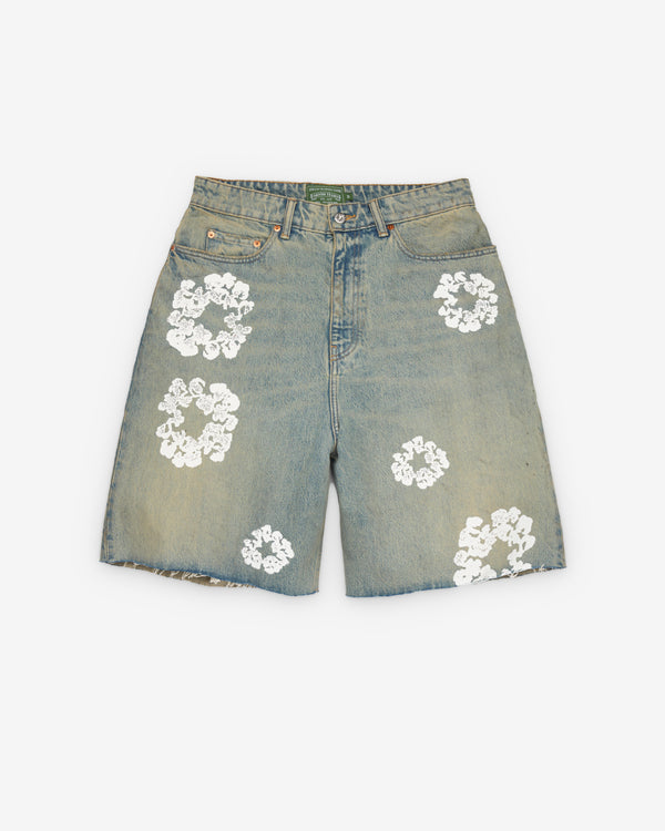 Denim Tears - Men's Cotton Wreath Denim Shorts - (Dirty Wash)