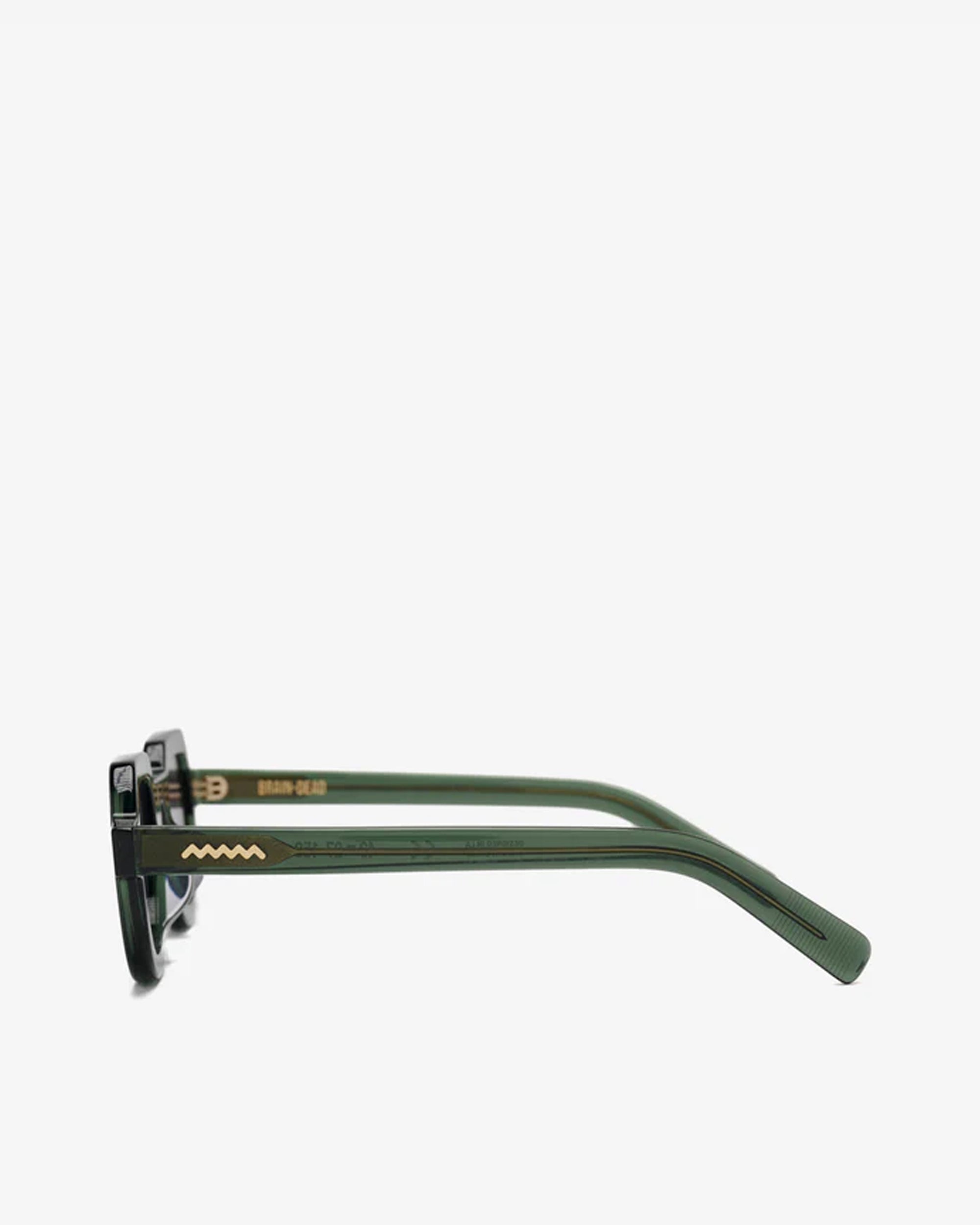 Brain Dead - Tani Post Modern Primitive Eye Protection Sunglasses - (Green Smoke) view 2, Click to Zoom in