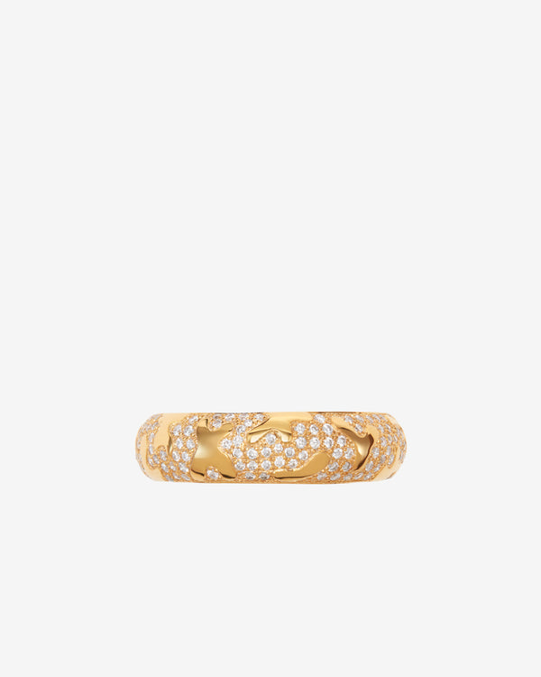 Patcharavipa - Debossed I Ring - (Yellow Gold)