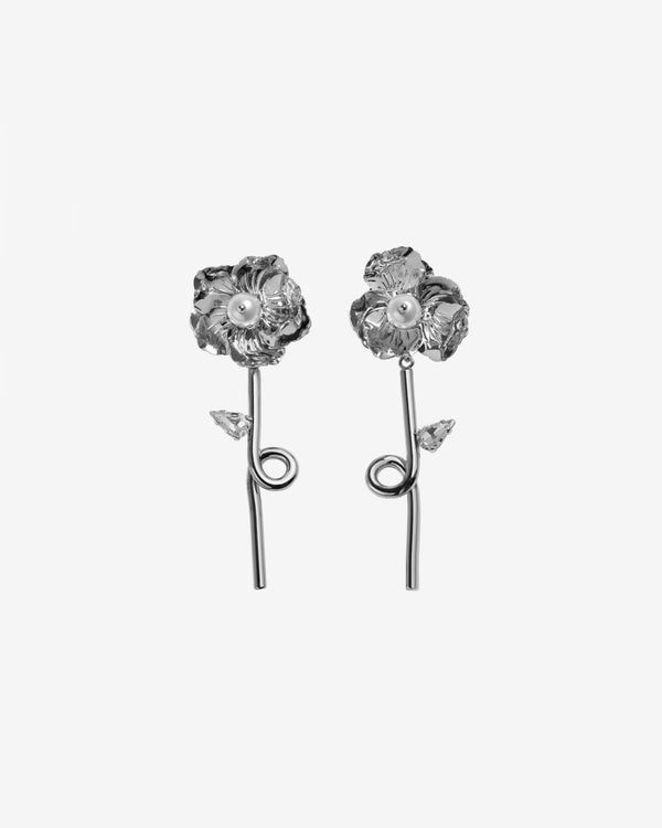 Simone Rocha - Women's Blooming Poppy Drip Earrings - (Silver)