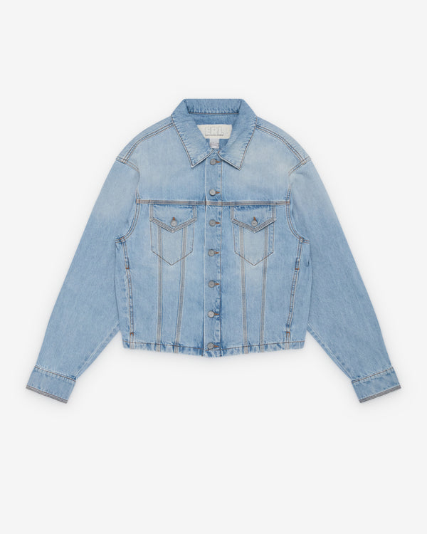 Erl - Men's Blue Denim Jacket Woven - (Blue)