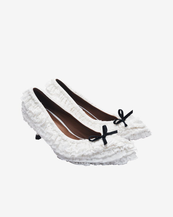 ShuShu/Tong - Women's Multi-Layer Lace Heels - (White)