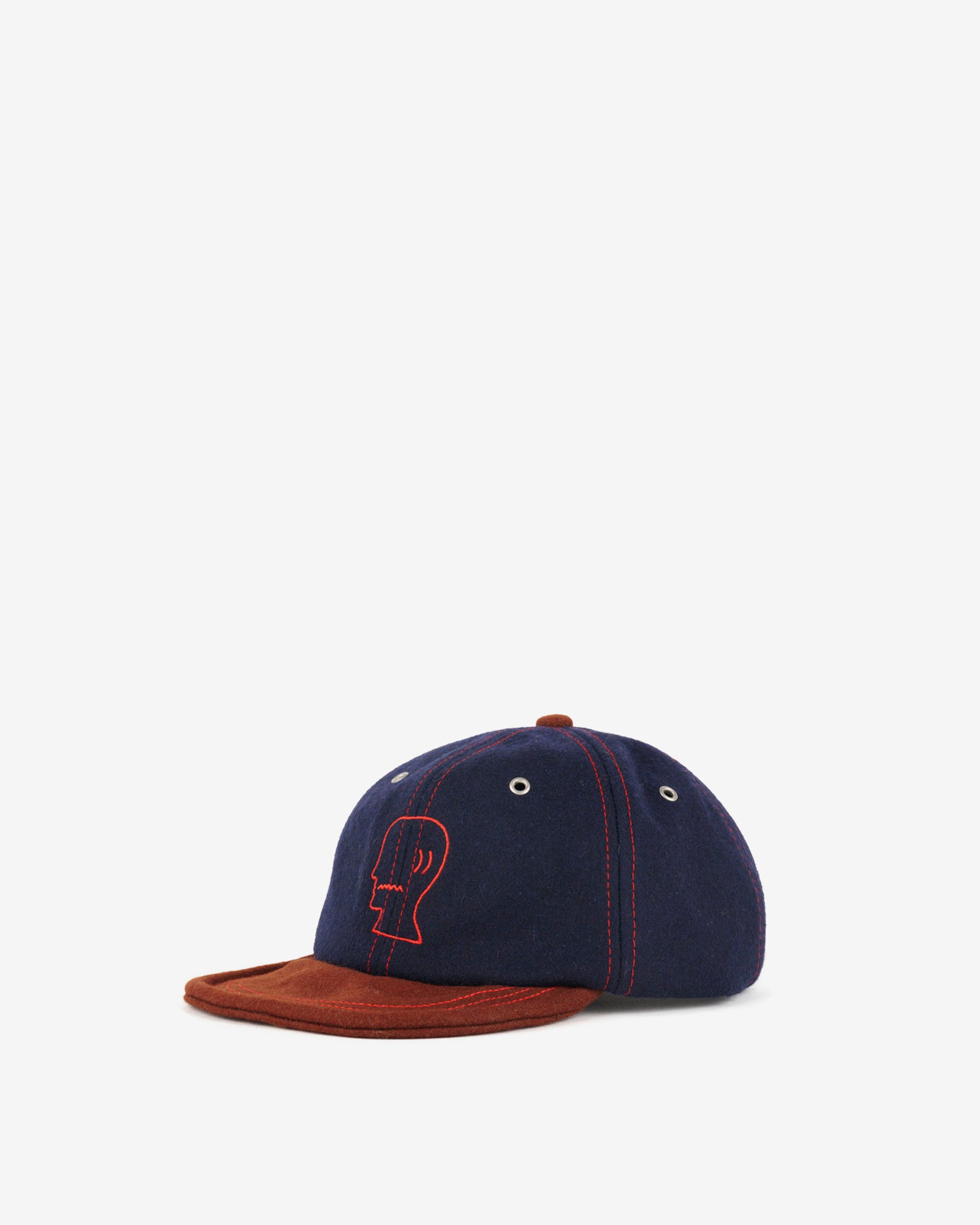 Brain Dead - Men's Flannel Wire Brim Hat - (Navy) view 2, Click to Zoom in